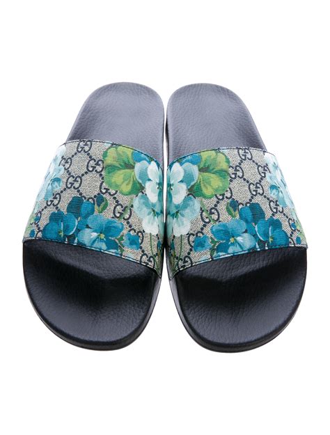 blue gucci bloom slides|Gucci floral slides nordstrom.